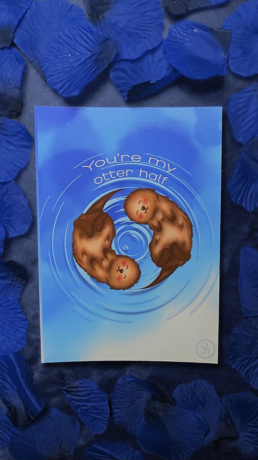 Love/friendship card otter